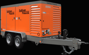 Sullivan-Palatek portable air compressor 750-900 CFM utility mount